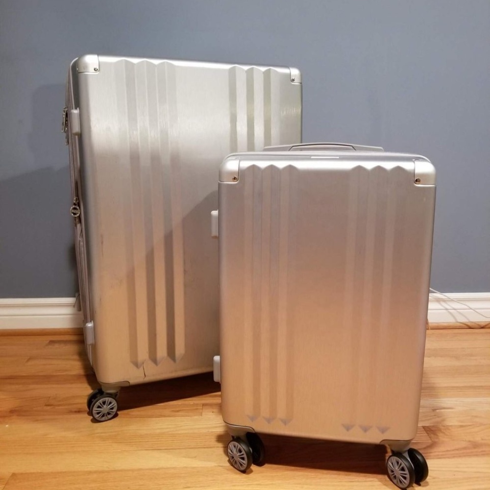 CALPAK AMBEUR 2-PIECE LUGGAGE SET - SILVER